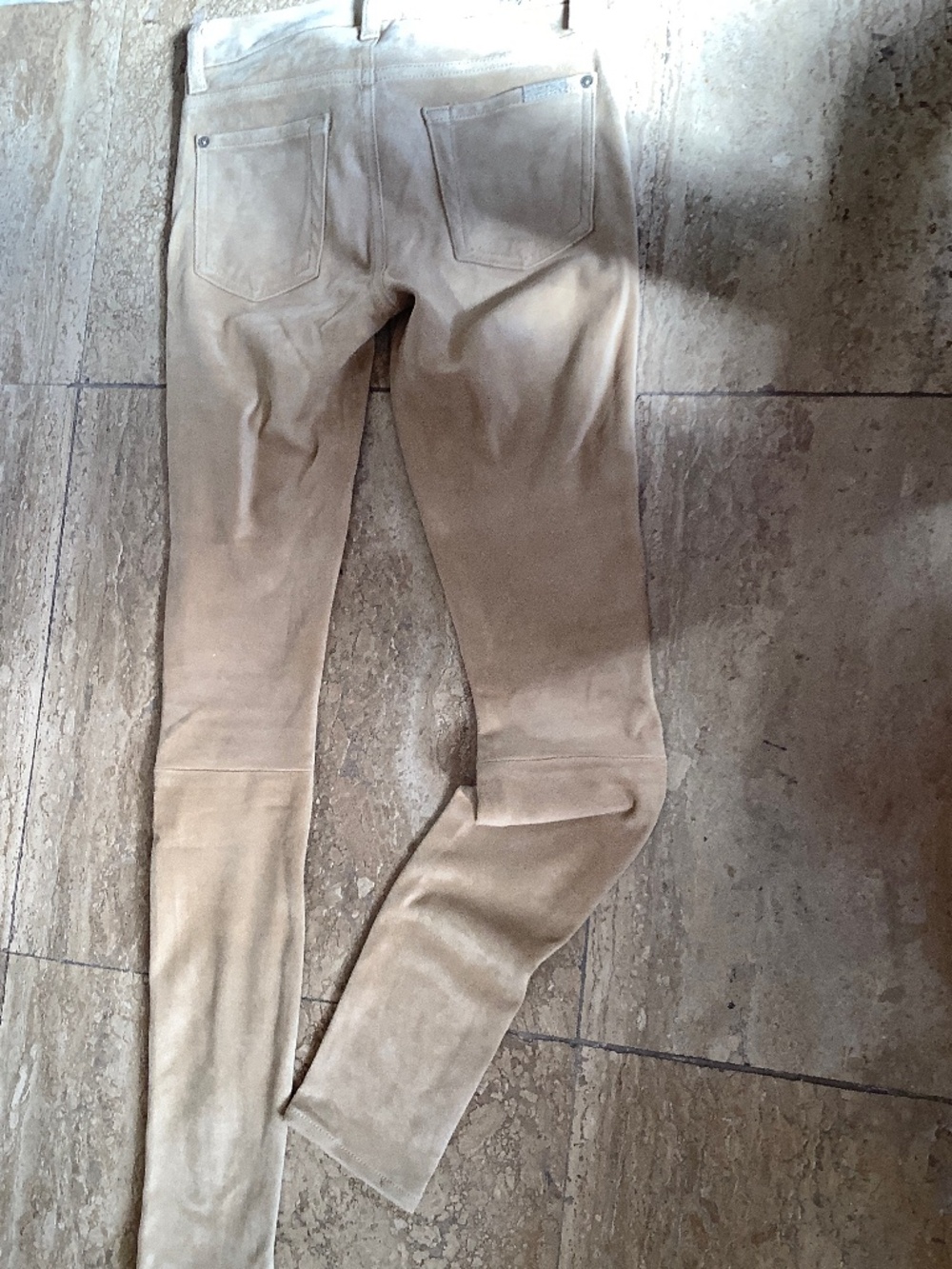 7 for All Mankind sueded skinny Jean in Tan